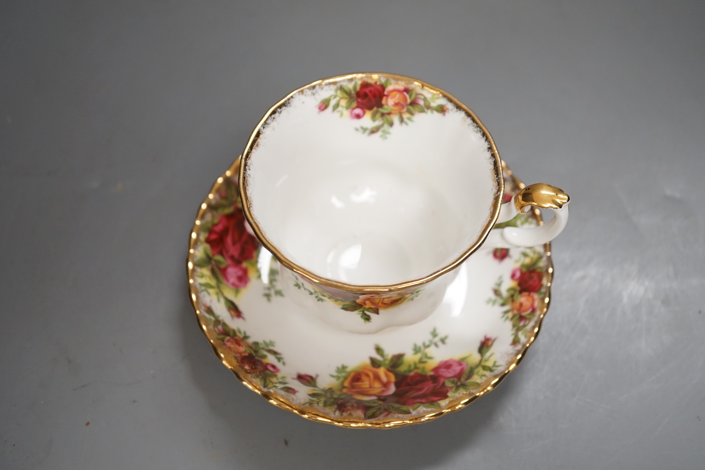 A selection of Royal Albert Old Country Rose six part coffee and tea service